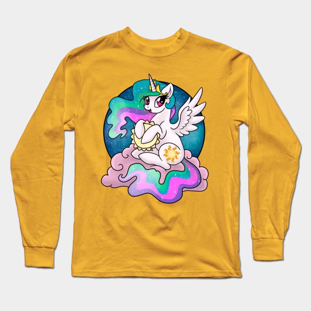 Sun Horse Long Sleeve T-Shirt by Luckyponytattoo